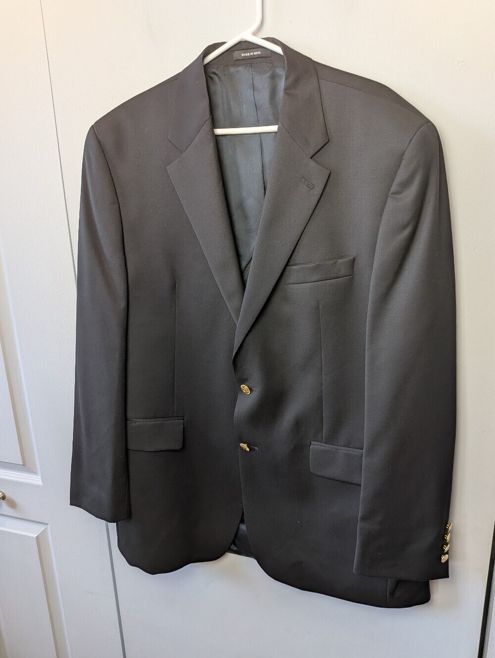 VINTAGE LAUREN RALPH LAUREN Men Blazer 100% Wool Black Color Size 44L